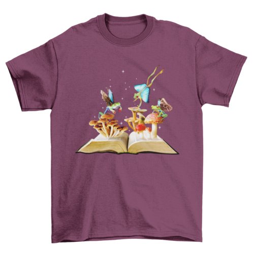 Mushroom book t-shirt - The Shroomdom