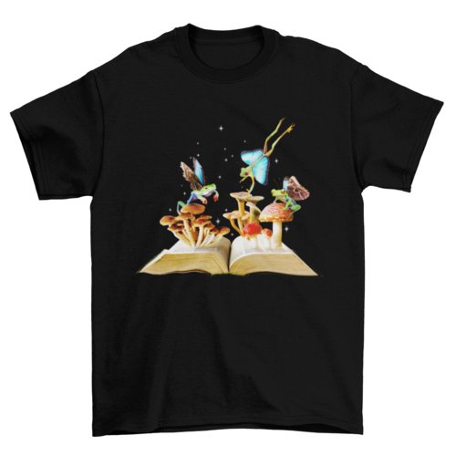 Mushroom book t-shirt - The Shroomdom