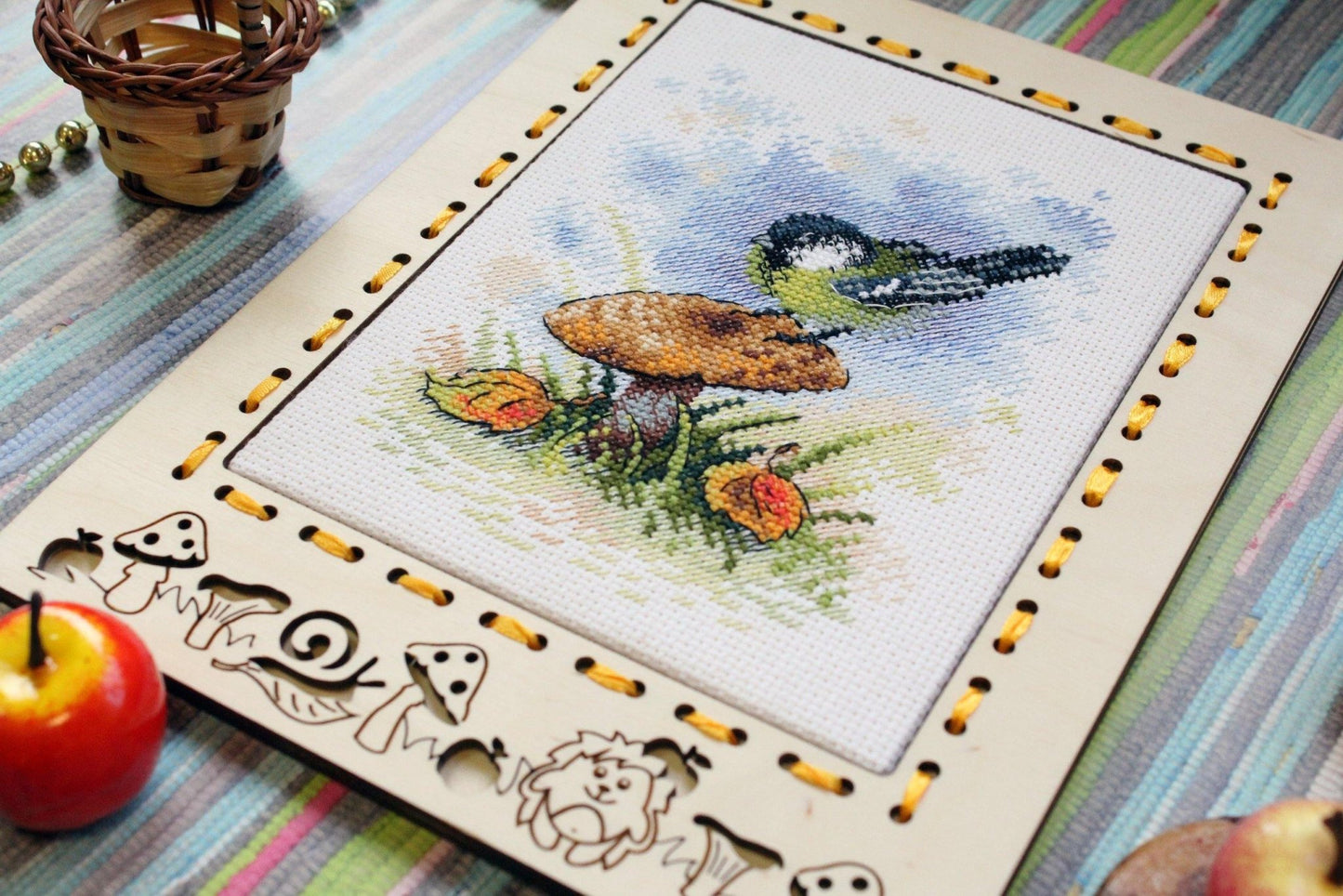 On the Mushroom Forest Edge SM-389 Counted Cross Stitch Kit - The Shroomdom