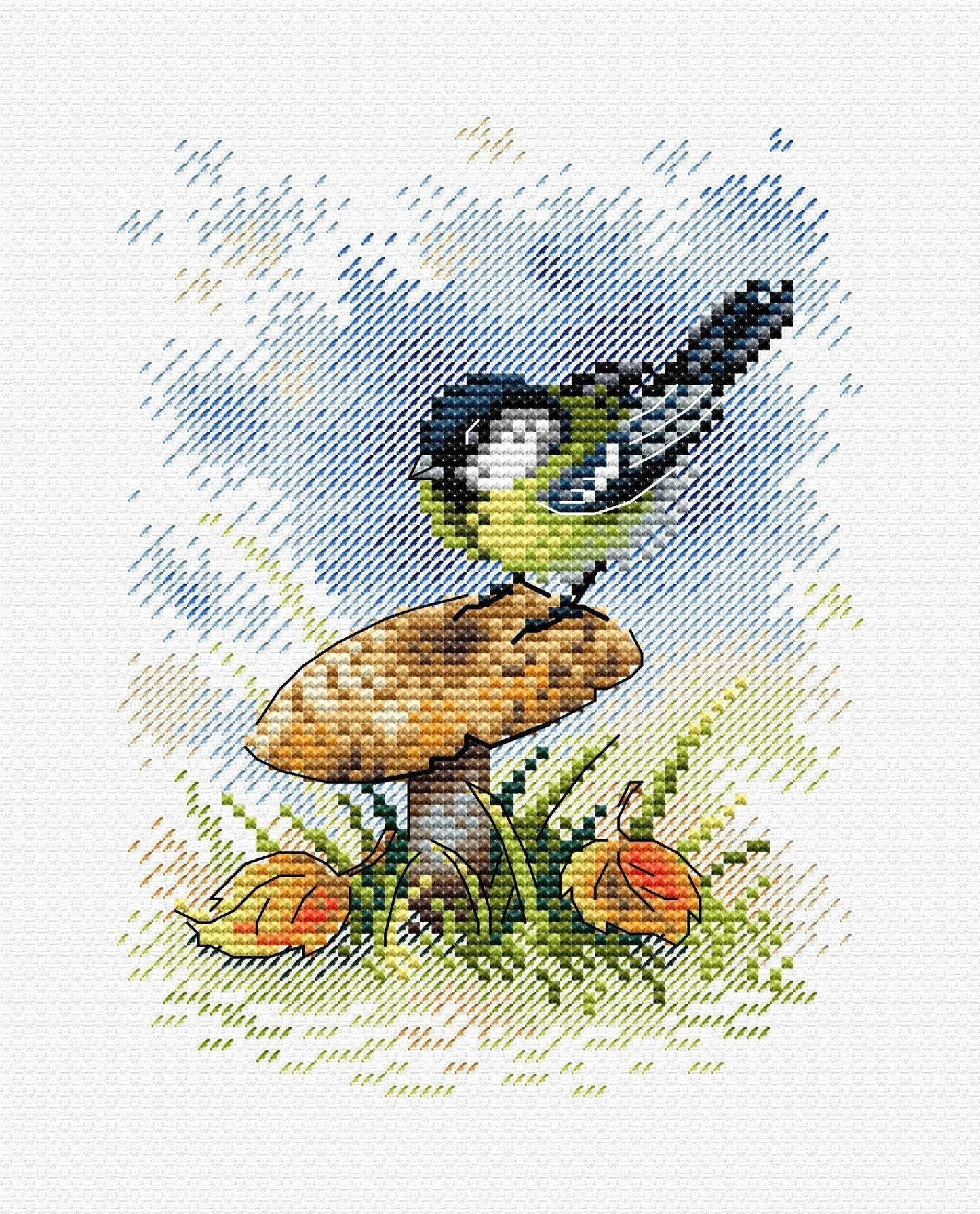 On the Mushroom Forest Edge SM-389 Counted Cross Stitch Kit - The Shroomdom